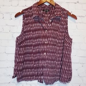 Madewell sleeveless button crop